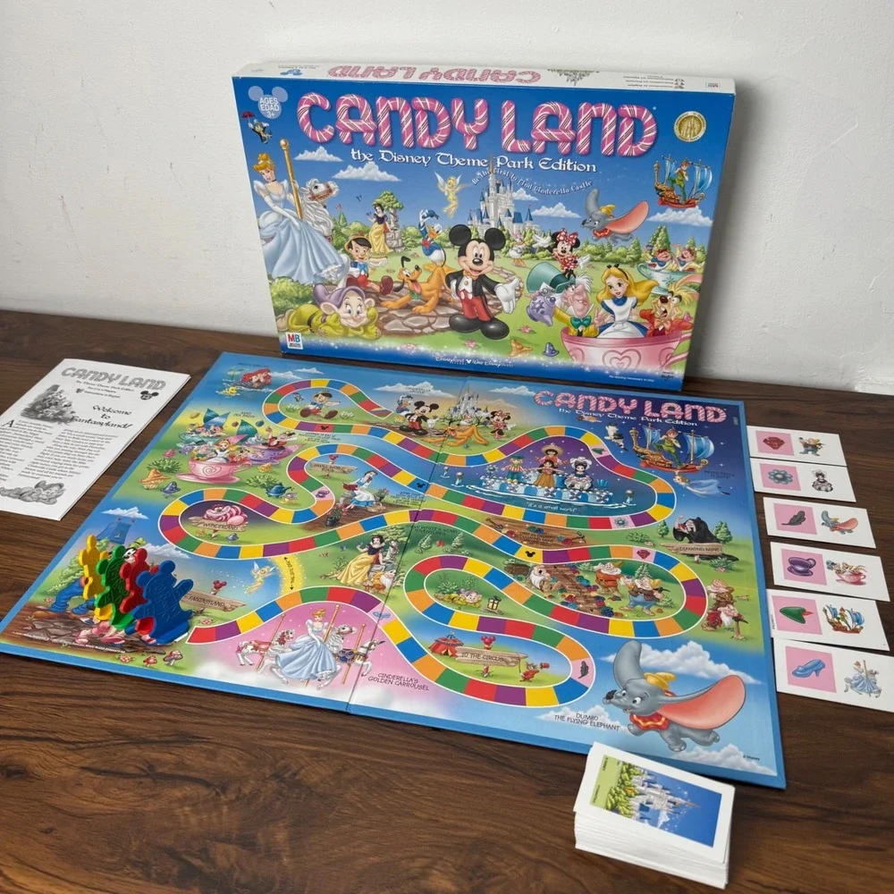 Candy Land The Disney Theme Park Edition Board Game 2009 Hasbro USA Complete